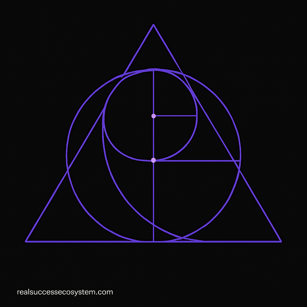 Geometric metaphor of the fear of death in a pretentious life