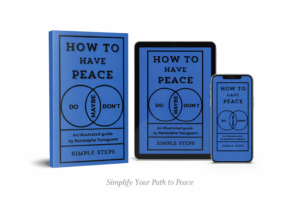 Home 4 How to have peace book mockup showing simple steps to calm the mind and take control of your thoughts