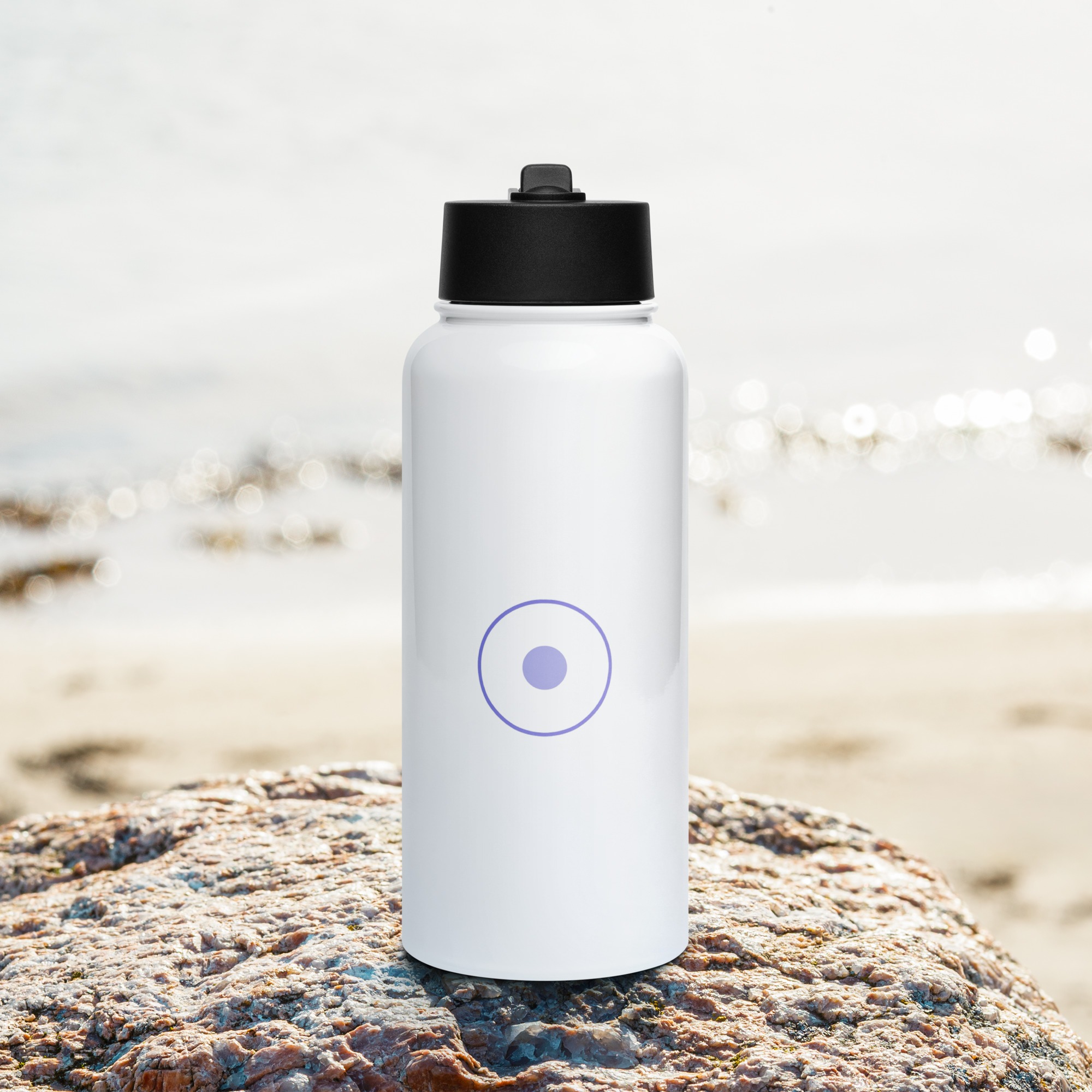 Stainless steel water bottle with a straw lid 3 Stainless steel water bottle with a straw lid - Image 3