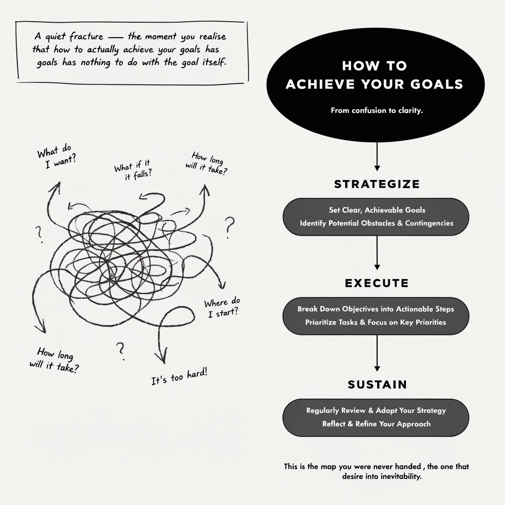 How to Actually Achieve Your Goals: 3 Real Steps 1 man standing at a crossroads representing how to actually achieve your goals